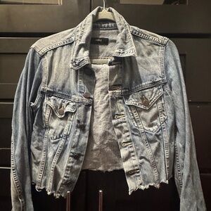 Able cropped blue jean jacket